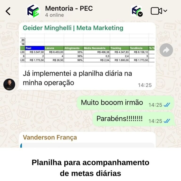 Planilha de acompanhamento
