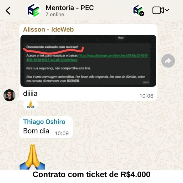 Fechamento de contrato