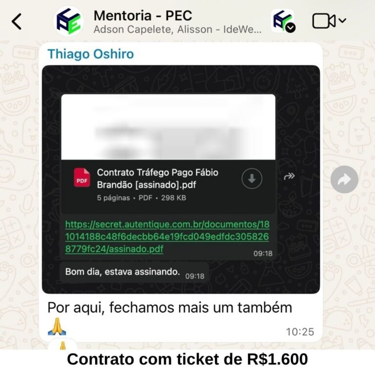 Fechamento de contrato
