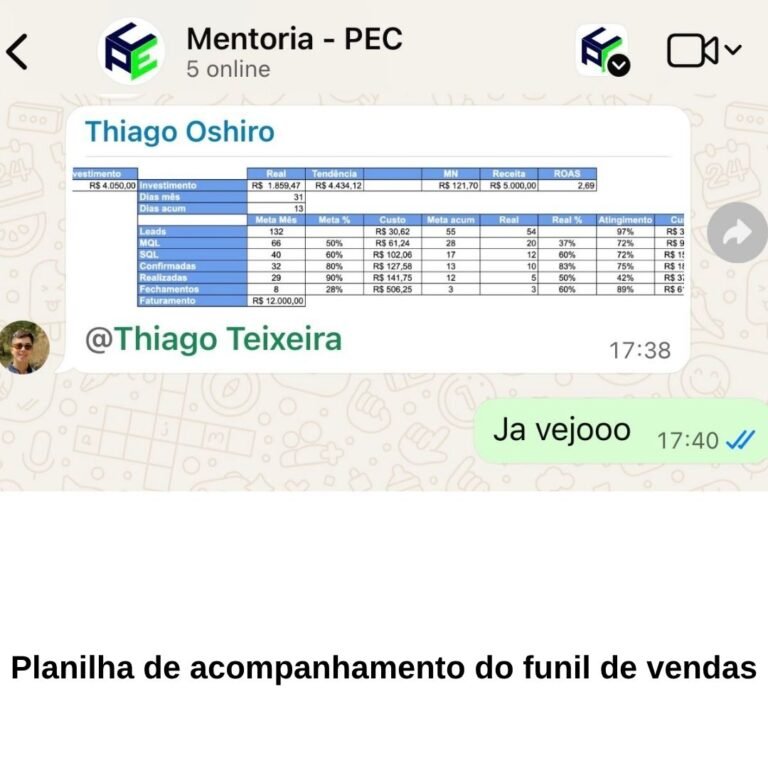 Planilha de acompanhamento